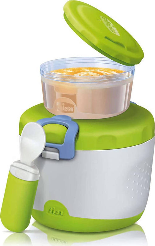 Chicco Thermos Portapappa System Easy Meal Contenitore Termico 350ml per Alimenti Contenitore 180ml Con Cucchiaio Da Viaggio E Custodia Mantiene La Temperatura Fino a 6 Ore 14.5x14.5x19.5cm Casa e cucina/Organizzazione interni/Contenitori e barattoli da cucina/Thermos/Barattoli per alimenti isolati Sanitaria Gioia del Bimbo - Villa San Giovanni, Commerciovirtuoso.it