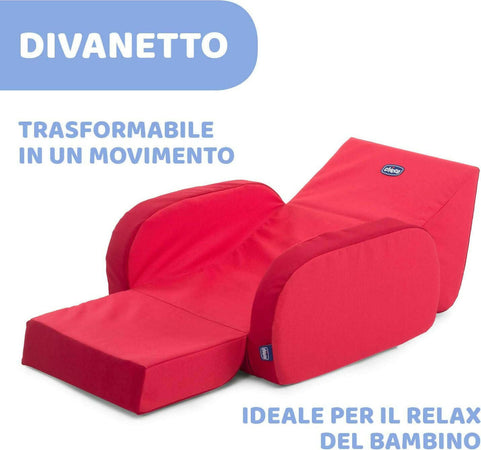 Chicco-Twist-Poltroncina-Per-Bambini-Trasformabile-In-Chaise-Longue-E-Divanetto,-Sedia-Per-Bambini-Con-3-Configurazioni,-Comoda-E-Leggera,-Si-Trasforma-Con-1-Gesto---Per-Bambini-12+-Mesi