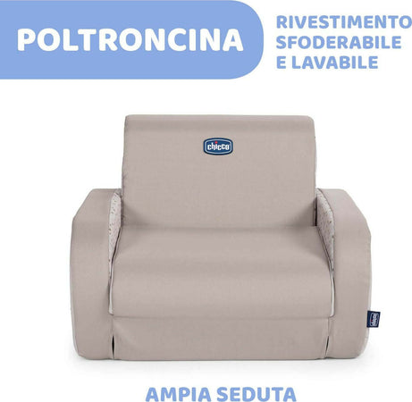 Chicco-Twist-Poltroncina-Per-Bambini-Trasformabile-In-Chaise-Longue-E-Divanetto,-Sedia-Per-Bambini-Con-3-Configurazioni,-Comoda-E-Leggera,-Si-Trasforma-Con-1-Gesto---Per-Bambini-12+-Mesi