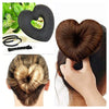 Chignon A Forma Di Cuore Con 5 Forcine E 2 Codini Per Capelli Acconciatura Moda