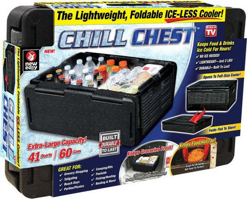 Chill-Chest-Contenitore-Frigo-Pieghevole-Raffreddamento-Frigorifero-Portatile