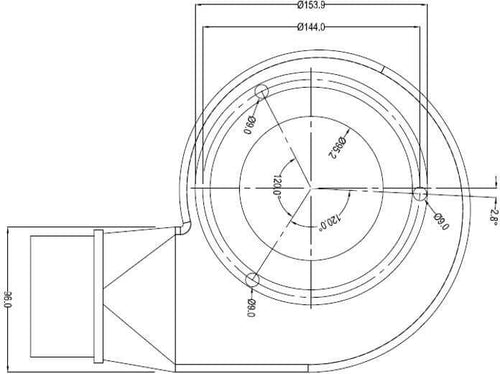 Chiocciola estrattore fumi Stufe a Pellet Cadel 14811001