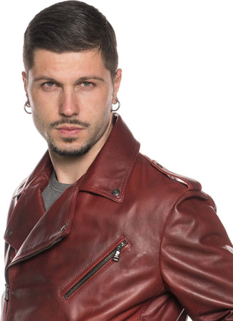 Chiodo-Tre-Tasche---Chiodo-Uomo-Bordeaux-in-vera-pelle