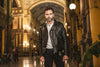 Chiodo-Tre-Tasche---Chiodo-Uomo-Nero-in-vera-pelle-con-Zip-Argentate