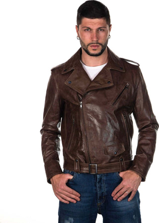 Chiodo-Tre-Tasche---Chiodo-Uomo-Testa-di-Moro-Oil-Vintage-in-vera-pelle
