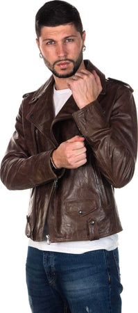 Chiodo-Tre-Tasche---Chiodo-Uomo-Testa-di-Moro-Oil-Vintage-in-vera-pelle