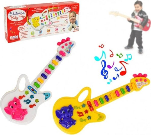 Chitarra-Giocattolo-Baby-Pop-Con-Luci-Melodie-Preimpostate-E-Tracolla