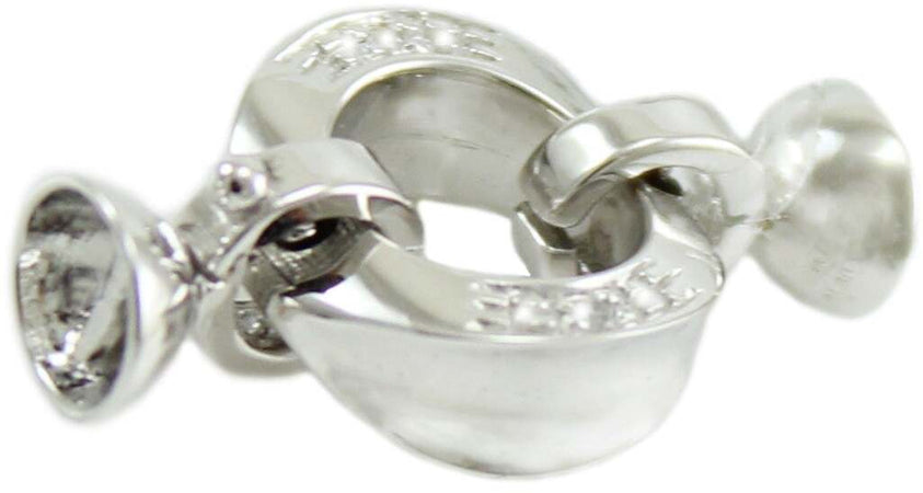 Chiusura per Collana Donna in Oro Bianco E Diamanti Coscia