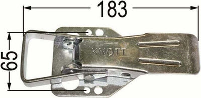 Chiusura per rimorchio a molla 183x65mm confezione da 2 pezzi