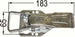 Chiusura per rimorchio a molla 183x65mm