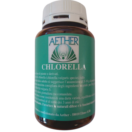 Chlorella 100% Pura Organica Biologica in polvere 100 gr, - Aether