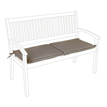 Cuscino per panca a 2 posti, idrorepellente e sfoderabile cerniera lampo, da 115 x 47 cm