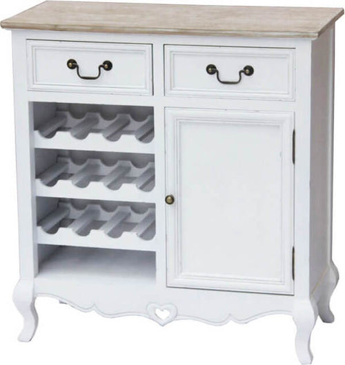 CHRISTELLE---credenza-1-anta-2-cassetti-3-ripiani-porta-bottiglie-in-legno-di-paulownia-shabby-chic-80x36x84,5-Bianco-Milani-Home