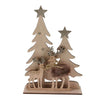 Decorazione natalizia renne con alberi in legno per decorazioni natalizie h 33 cm