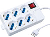 CIABATTA MULTIPRESA ELETTRICA 6 POSTI SCHUKO 10-16A INTERRUTTORE 2500W 1,5MT Fai da te/Materiale elettrico/Multiprese Trade Shop italia - Napoli, Commerciovirtuoso.it