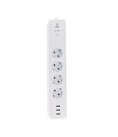 Ciabatta Multipresa Smart Intelligente Wifi Con 4 Prese Ac 3 Porte Usb M3su411-eu