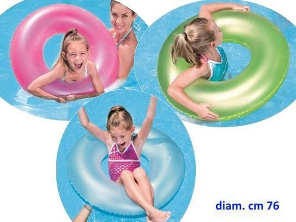 Ciambella Salvagente Gonfiabile Per Bambini Trasparente Neon Nuoto 76 Cm 36024 Giochi e giocattoli/Sport e giochi all'aperto/Giochi aquatici e piscine per bambini/Canotti e gonfiabili galleggianti Trade Shop italia - Napoli, Commerciovirtuoso.it