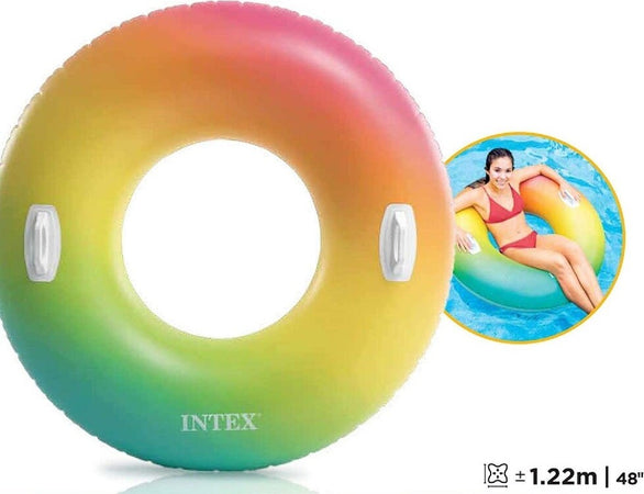 Ciambellone Gonfiabile Galleggiante Piscina Mare Arcobaleno Maniglie 122cm 58202 Giochi e giocattoli/Sport e giochi all'aperto/Giochi aquatici e piscine per bambini/Canotti e gonfiabili galleggianti Trade Shop italia - Napoli, Commerciovirtuoso.it