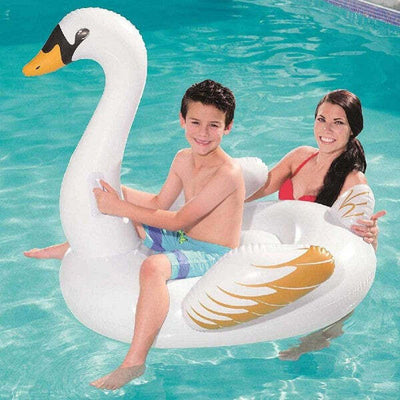 Cigno-Fashion-Luxury-Cavalcabile-Gigante-122-X-122-Cm-Bianco-E-Oro-Isola