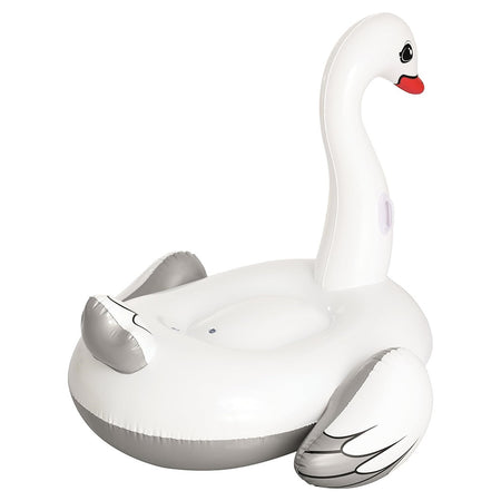 Cigno Gonfiabile Cavalcabile Gigante 196x174cm Materassino Con Maniglie Piscina 016104
