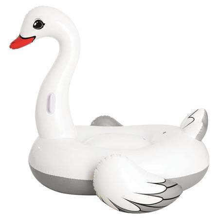 Cigno Gonfiabile Cavalcabile Gigante 196x174cm Materassino Con Maniglie Piscina 016104