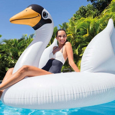 Cigno-Gonfiabile-Gigante-Isola-Materassino-Mare-Piscina-194-X-152-X-147-Cm
