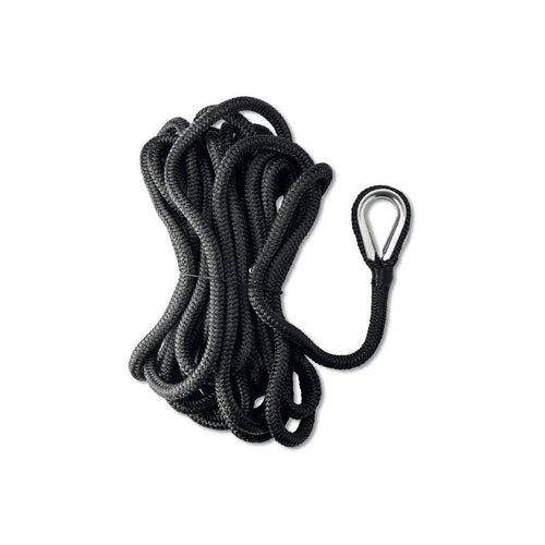 Cima Ormeggio Doppia TreCcia  18 Colore Nero 12Mt