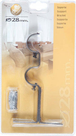 CINTACOR---1-SUPPORTO-A-PARETE-DOPPIO-28/28mm-NERO