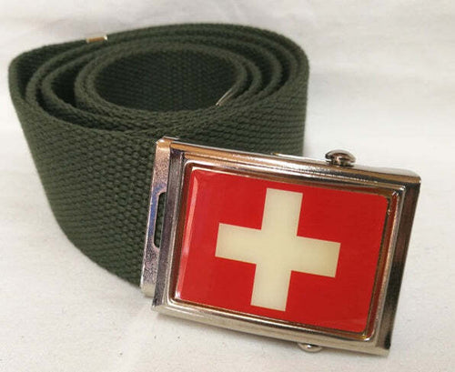 Cintura Croce Bianca Bandiera Svizzera Vari Colori Cinta In Canapa Con Fibbia Metallica Moda/Uomo/Abbigliamento/Abbigliamento sportivo/Cinture Il Distintivo - Pesaro, Commerciovirtuoso.it