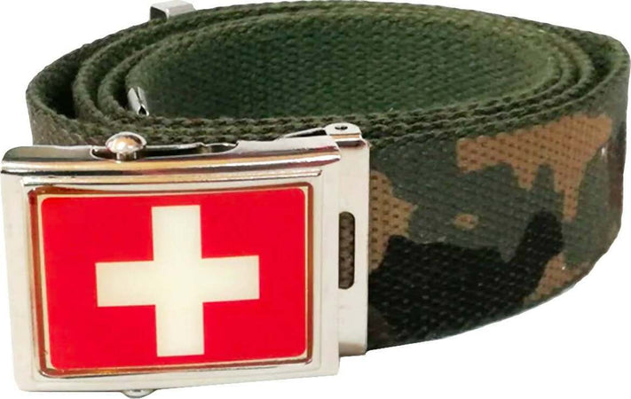 Cintura Croce Bianca Bandiera Svizzera Vari Colori Cinta In Canapa Con Fibbia Metallica Moda/Uomo/Abbigliamento/Abbigliamento sportivo/Cinture Il Distintivo - Pesaro, Commerciovirtuoso.it