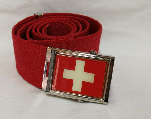 Cintura Croce Bianca Bandiera Svizzera Vari Colori Cinta In Canapa Con Fibbia Metallica Moda/Uomo/Abbigliamento/Abbigliamento sportivo/Cinture Il Distintivo - Pesaro, Commerciovirtuoso.it