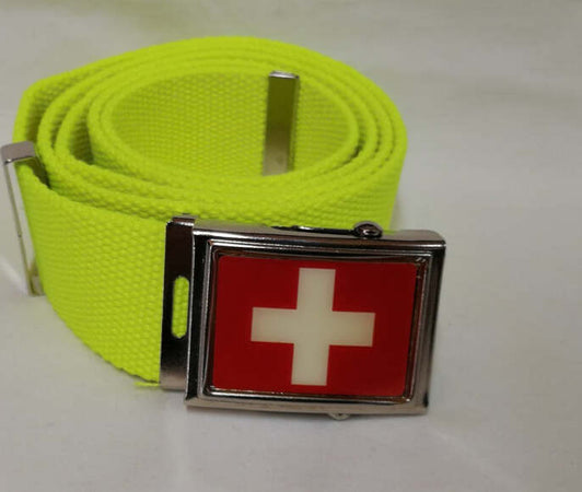 Cintura Croce Bianca Bandiera Svizzera Vari Colori Cinta In Canapa Con Fibbia Metallica Moda/Uomo/Abbigliamento/Abbigliamento sportivo/Cinture Il Distintivo - Pesaro, Commerciovirtuoso.it
