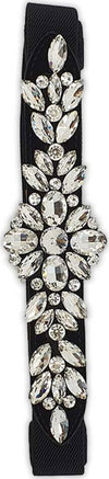 Cintura Donna Bianco E Oro Fascia Sottile Fiori E Foglie in Tessuto Elasticizzato Con Gioiello in Strass Sulla Parte Frontale 68cm CLFC1271911 Moda/Donna/Accessori/Cinture You Store - Messina, Commerciovirtuoso.it