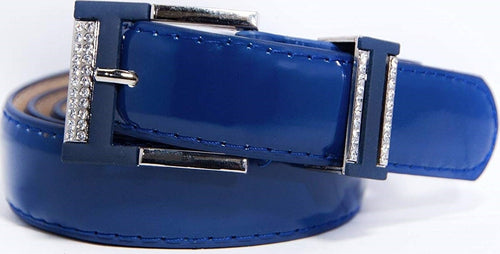 Cintura Donna Blu Ecopelle Pelle Cinta Tessuto Fibbia In Metallo Brillantini Moda/Donna/Accessori/Cinture Trade Shop italia - Napoli, Commerciovirtuoso.it