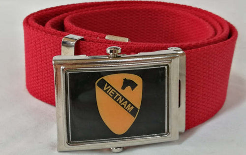 Cintura First 1st Cavalry Division Vietnam Vari Colori Cinta in Canapa Con Fibbia Metallica Completa Di Stemma Moda/Uomo/Abbigliamento/Abbigliamento sportivo/Cinture Il Distintivo - Pesaro, Commerciovirtuoso.it