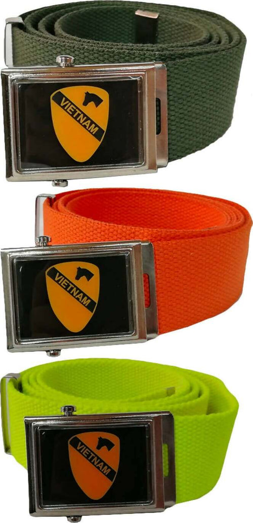 Cintura First 1st Cavalry Division Vietnam Vari Colori Cinta in Canapa Con Fibbia Metallica Completa Di Stemma Moda/Uomo/Abbigliamento/Abbigliamento sportivo/Cinture Il Distintivo - Pesaro, Commerciovirtuoso.it