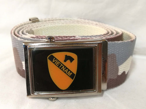 Cintura First 1st Cavalry Division Vietnam Vari Colori Cinta in Canapa Con Fibbia Metallica Completa Di Stemma Moda/Uomo/Abbigliamento/Abbigliamento sportivo/Cinture Il Distintivo - Pesaro, Commerciovirtuoso.it