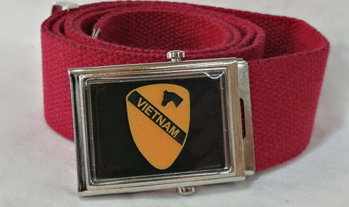 Cintura First 1st Cavalry Division Vietnam Vari Colori Cinta in Canapa Con Fibbia Metallica Completa Di Stemma Moda/Uomo/Abbigliamento/Abbigliamento sportivo/Cinture Il Distintivo - Pesaro, Commerciovirtuoso.it