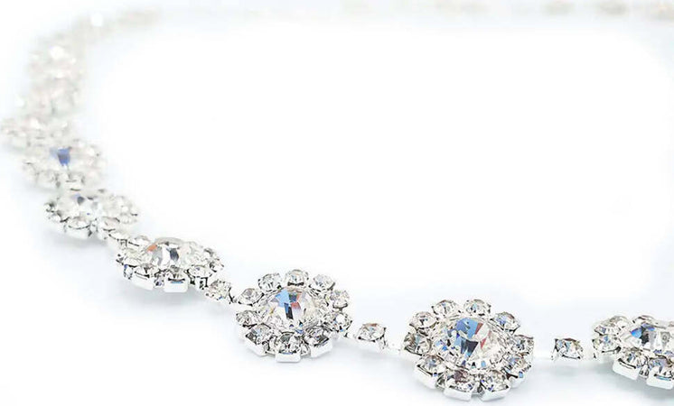 Cintura Jewel Da Donna in Zamak E Vetro Con Strass Argento a Forma Di Fiore Cintura Gioiello Fashion Nickel Free Moda/Donna/Accessori/Cinture Leclaf - Napoli, Commerciovirtuoso.it