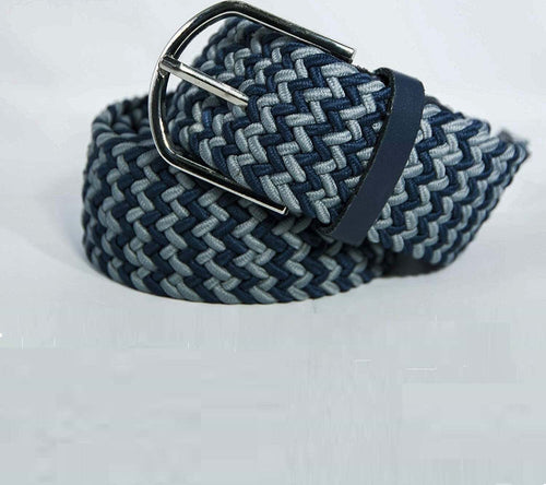 Cintura Uomo Donna Intrecciata Blu Grigio Corda Cinta Tessuto Fibbia In Metallo Moda/Uomo/Accessori/Cinture Trade Shop italia - Napoli, Commerciovirtuoso.it