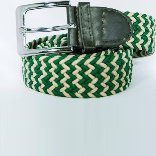 Cintura Uomo Donna Intrecciata Verde Beige Corda Cinta Tessuto Fibbia In Metallo Moda/Uomo/Accessori/Cinture Trade Shop italia - Napoli, Commerciovirtuoso.it