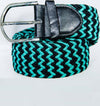 Cintura Uomo Donna Intrecciata Verde Nero Corda Cinta Tessuto Fibbia In Metallo Moda/Uomo/Accessori/Cinture Trade Shop italia - Napoli, Commerciovirtuoso.it