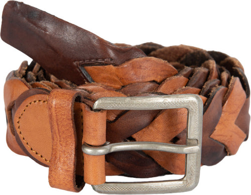Cintura uomo Minoronzoni 1953 - Vintage - Intrecciata - Pelle - Bicolore