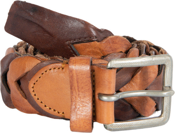 Cintura uomo Minoronzoni 1953 - Vintage - Intrecciata - Pelle - Bicolore