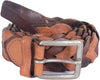 Cintura uomo Minoronzoni 1953 - Vintage - Intrecciata - Pelle - Bicolore