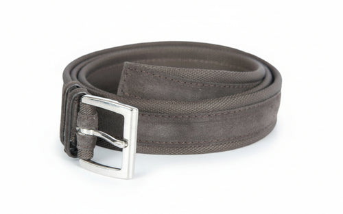 Cintura uomo Orciani - Amalfi in suede e tessuto - Testa di moro