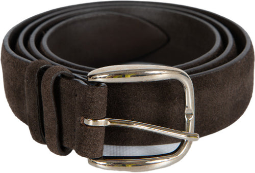 Cintura uomo Orciani - Amalfi in suede - Testa di moro