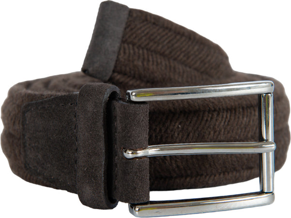 Cintura uomo Orciani - Elast wool in lana e suede - Testa di moro