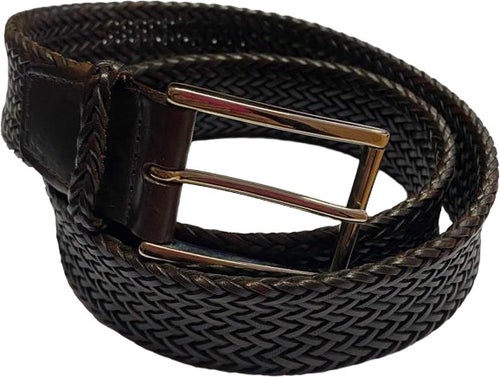 Cintura uomo Orciani - Intrecciata in pelle - Testa di moro