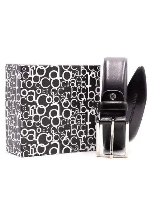 Cintura Uomo Roccobarocco rbrcu5003-01 - Nero / 100 - cinture in pelle